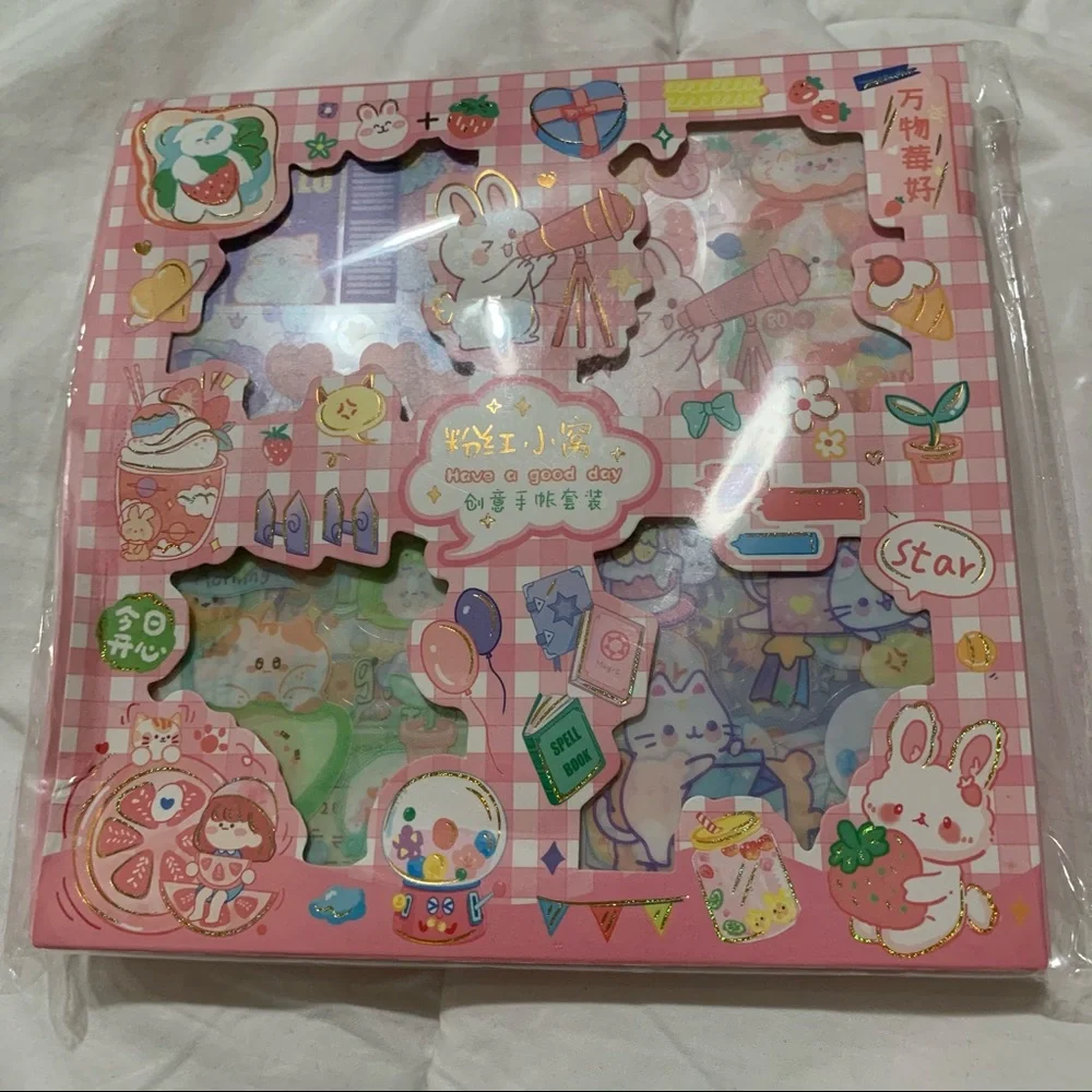 Box of 32 Small Sticker Sheets with a Clear Background
